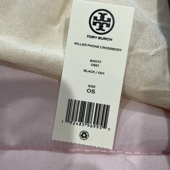 Tory Burch Black Leather Crossbody Phone Bag - Picture 2 of 9